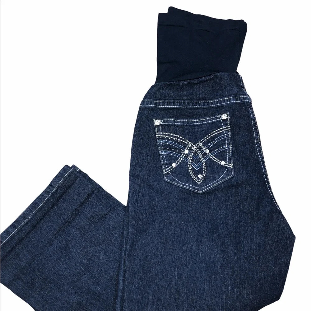 Bella Vida Maternity size medium blue jeans - Picture 2 of 5